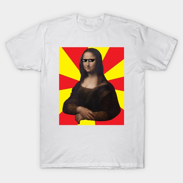 Deal With It Mona Lisa T-Shirt by inotyler